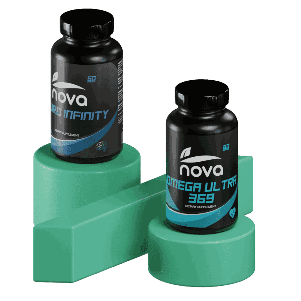 Frascos Nova Neuro Infinity y Nova Omega Ultra 369